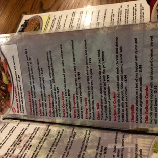 the menu