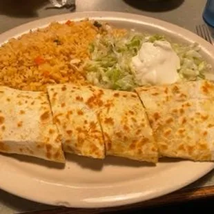 Chicken and Mushroom Quesadilla