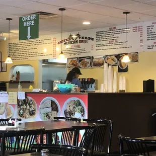 the interior of the restaurant