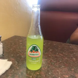 Start off with an ice cold lime jarritos!!