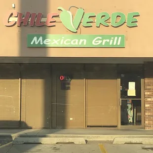 located in a strip center