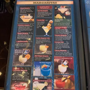 Menu drink