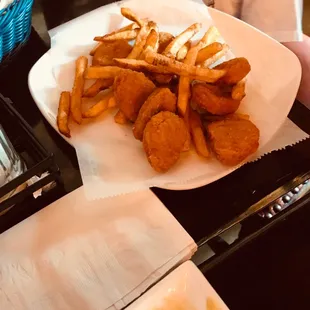 Chicken nuggets and fries
