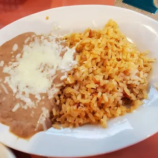 Refried beans and rice