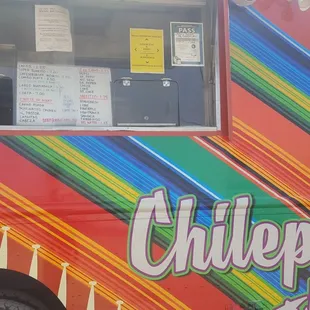 a colorful food truck
