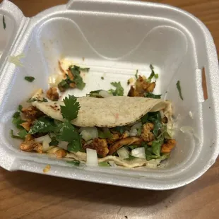 Chicken street taco