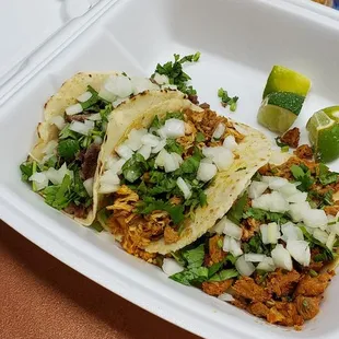 Carne asada, pollo, y puerco
