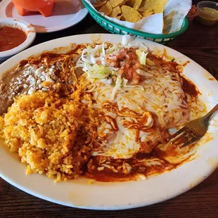Cheese enchilada dinner