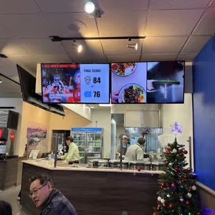 Counter and cooking area