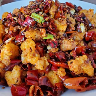 Deep Fried Chicken Cube with Red Pepper