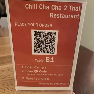 Scan for menu