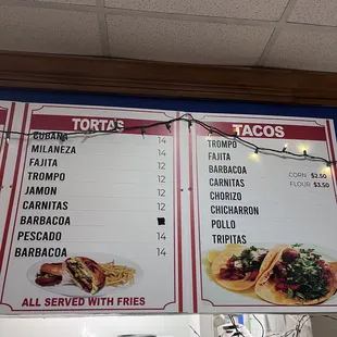 tortas y tacos