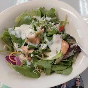 Dinner salad - slightly mixed with Ranch &amp; Thousand Island 11-12-23