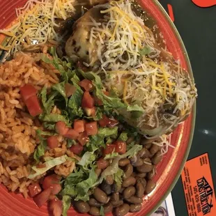 Burrito Smothered with Green Chili