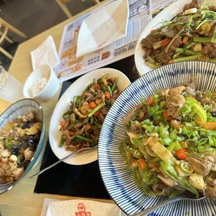 variety of asian food