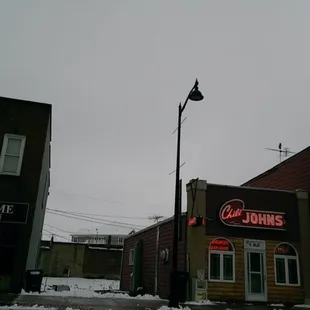 a view of a street corner