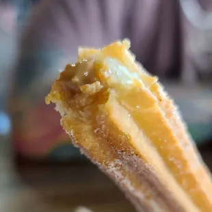 Caramel stuffed churro!