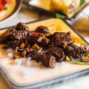 Spicy truffle beef steak