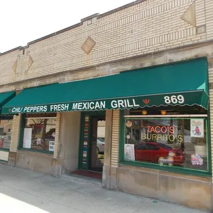the outside of a mexican grill