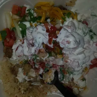 I know it's a little messy but it's a good portion at a wonderful price!