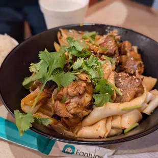 Biang biang noodles with chicken