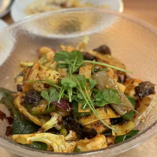 Mala dry hot pot with big/juicy shrimp