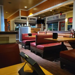 the inside of a restaurant