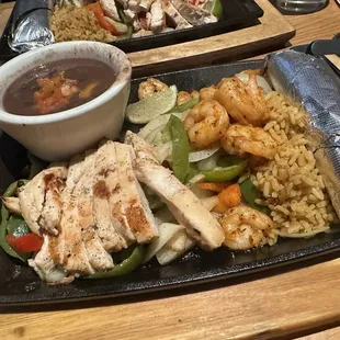 Chicken and Shrimp Fajitas