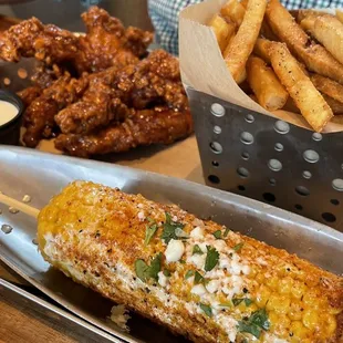 Honey-Chipotle Chicken Crispers w/ $1 upgrade to street corn.