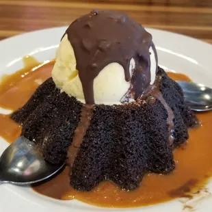 Lava Cake all day long!  Wish they hadn't brought two spoons out.  I ain't sharin'.