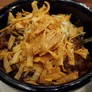 When in Rome... Spent my chili afternoon at Chili's with a bowl of chili.