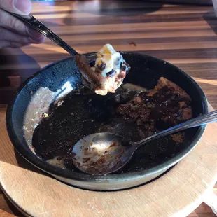 Remnants of the skillet cookie