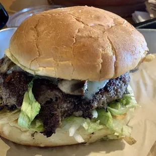 Mushroom Swiss Burger*