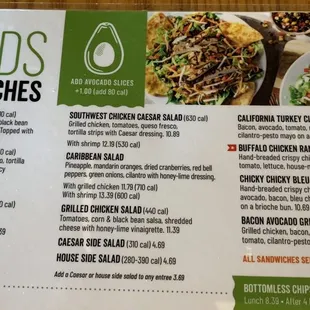 The salad line up