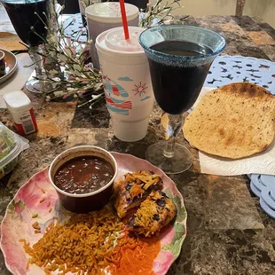 My lunch and yes that&apos;s all of the rice given :\