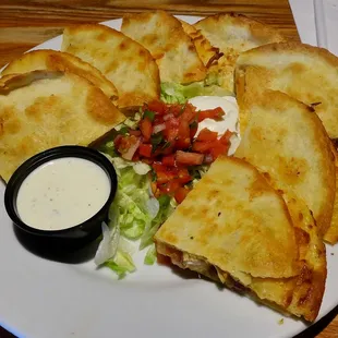 Chicken Bacon Ranch Quesadillas $14.99