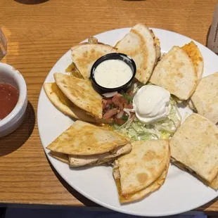 Chicken bacon ranch quesadillas