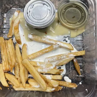 French fries we got in to go order!