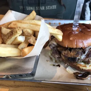 Mushroom Swiss burger