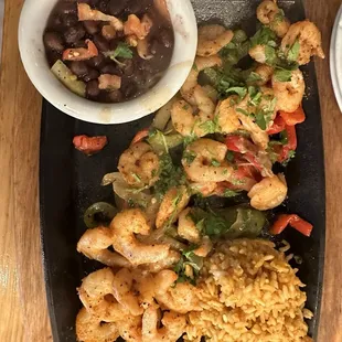 Shrimp fajitas