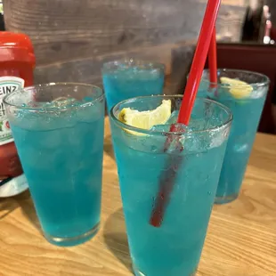 Blue Long Island Iced Teas