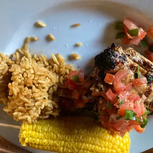Margarita Grilled Chicken, Mexican Rice &amp; Sweet Corn on the Cob
