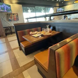 Empty booth