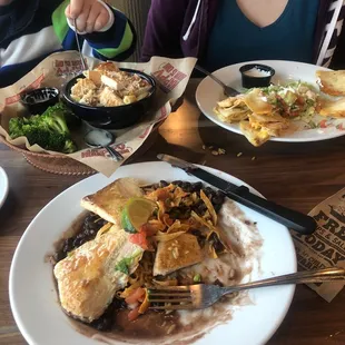 Margarita Chicken, chicken quesadilla and kids chicken pasta