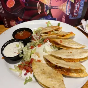 Bacon ranch quesadillas...yummy!