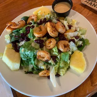 Caribbean Salad with honey lime dressing