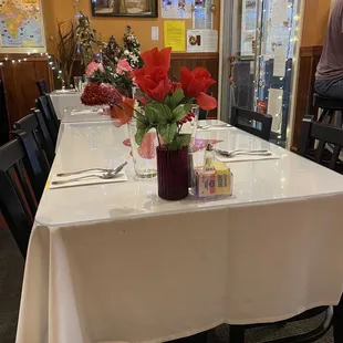 a table set for a meal