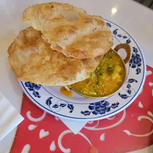 Poori with potato masala