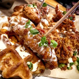 Honey-Chipotle Crispers &amp; Waffles .... Like, whoa