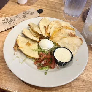 Chicken Bacon Ranch Quesadillas
